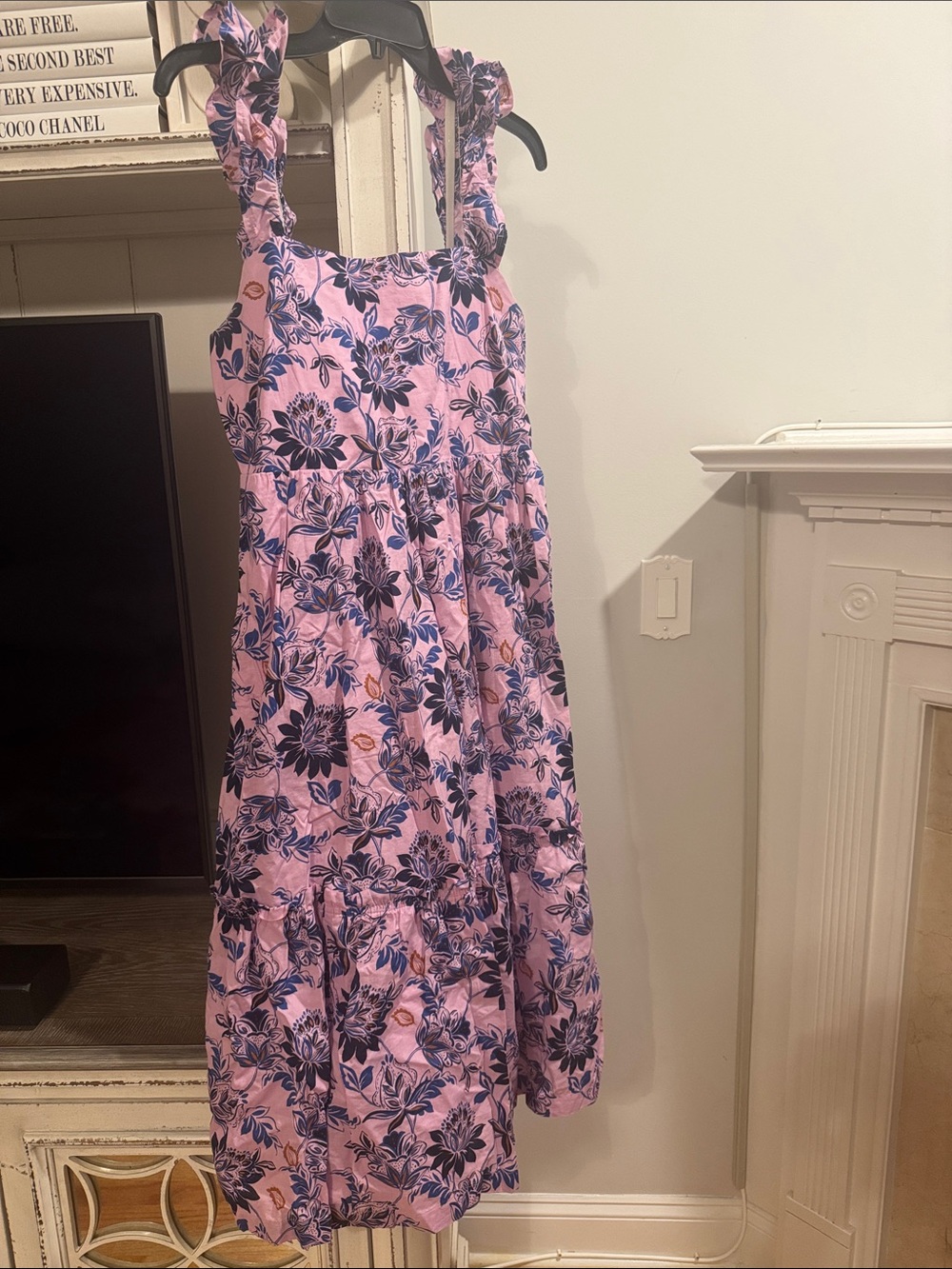 J. Crew Floral Ruffle Square Neck Smocked Midi Dress - Picture 9 of 13